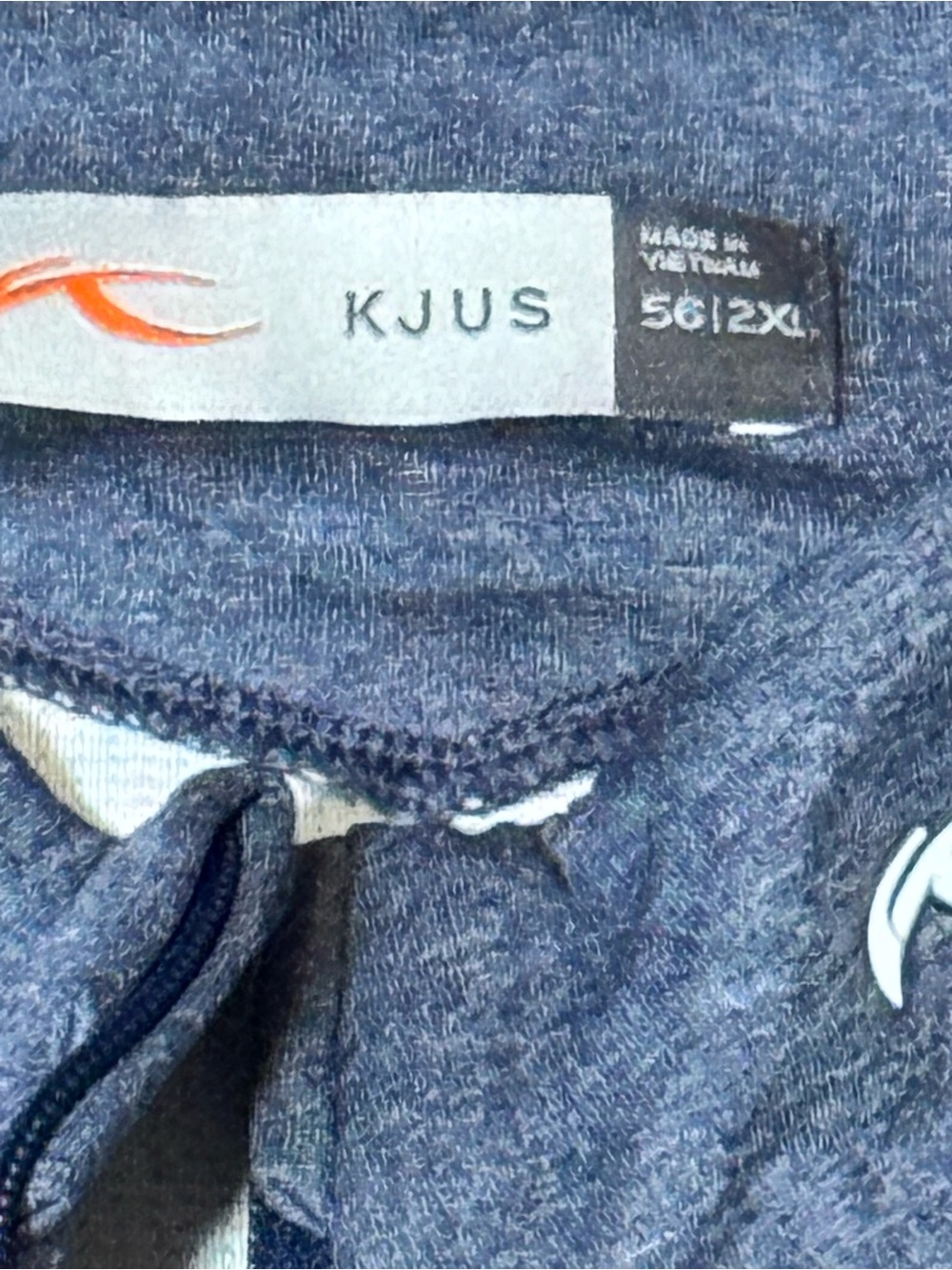 KJUS Men's Quarter-Zip Pullover Heathered Navy Size 56 2XL Golf Outdoors Jacket - Picture 3 of 9